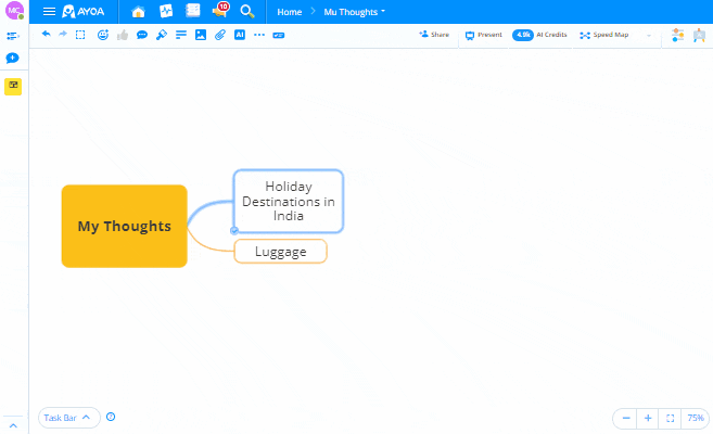 Ayoa's AI powered mind mapping