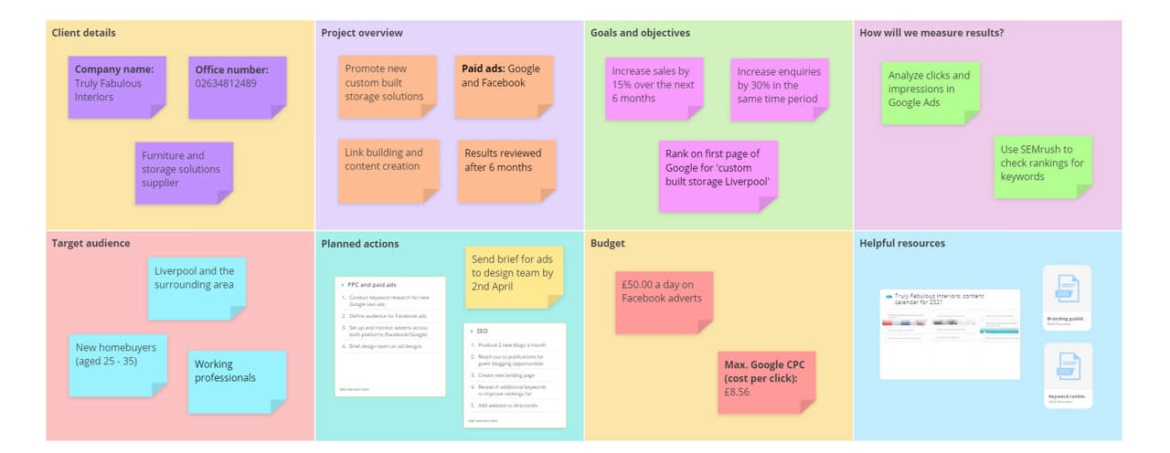 Ayoa's Client Project Brief template