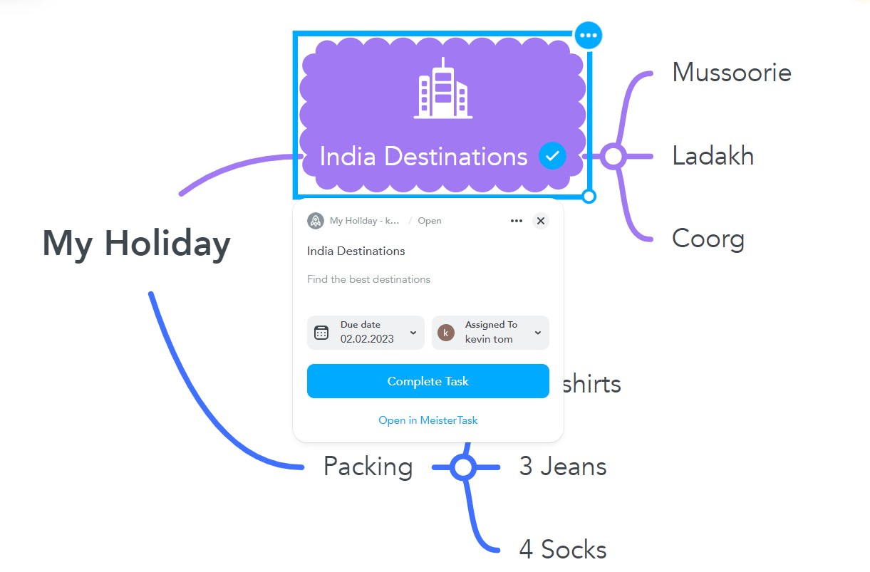 Mindmeister's simple interface