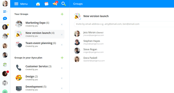 Different User Group types in Ayoa